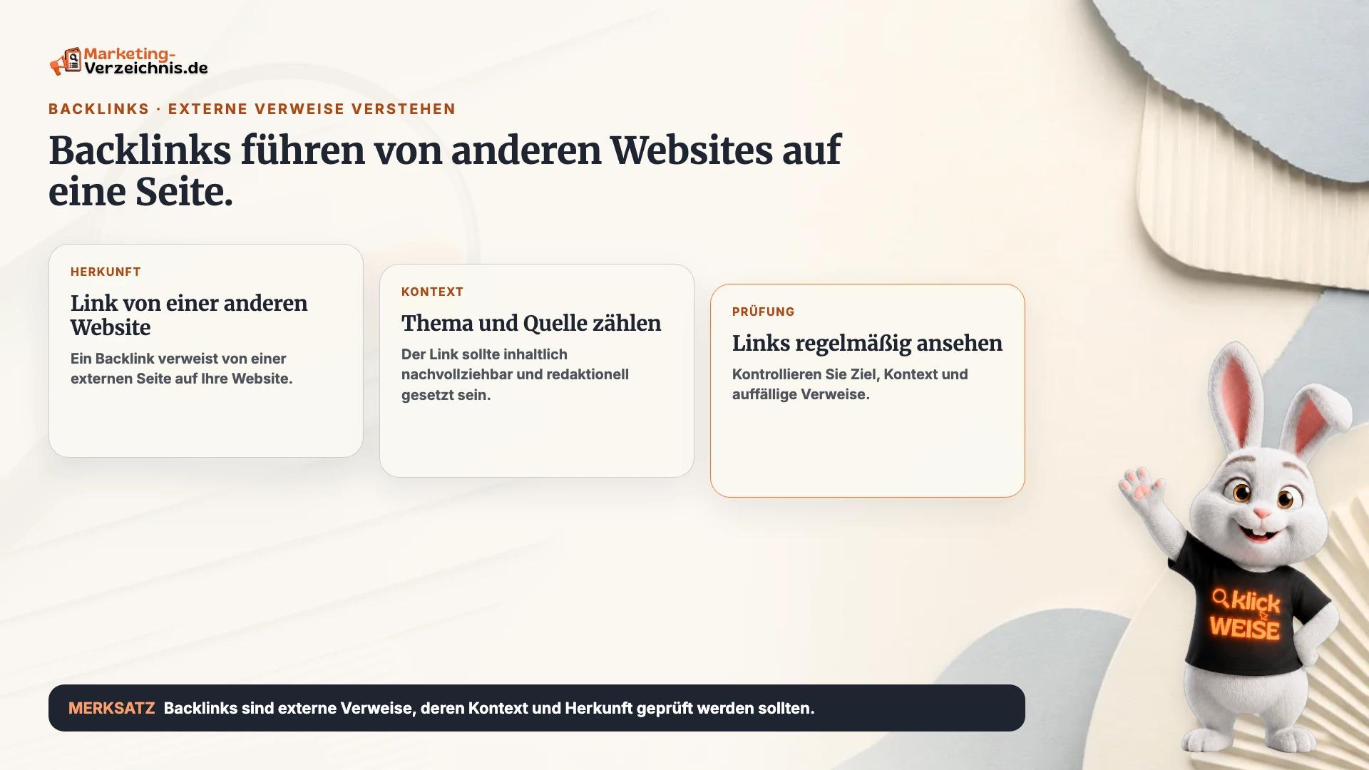 Backlinks einfach erklärt: Ein externer Link verweist von einer anderen Website auf eine Seite.