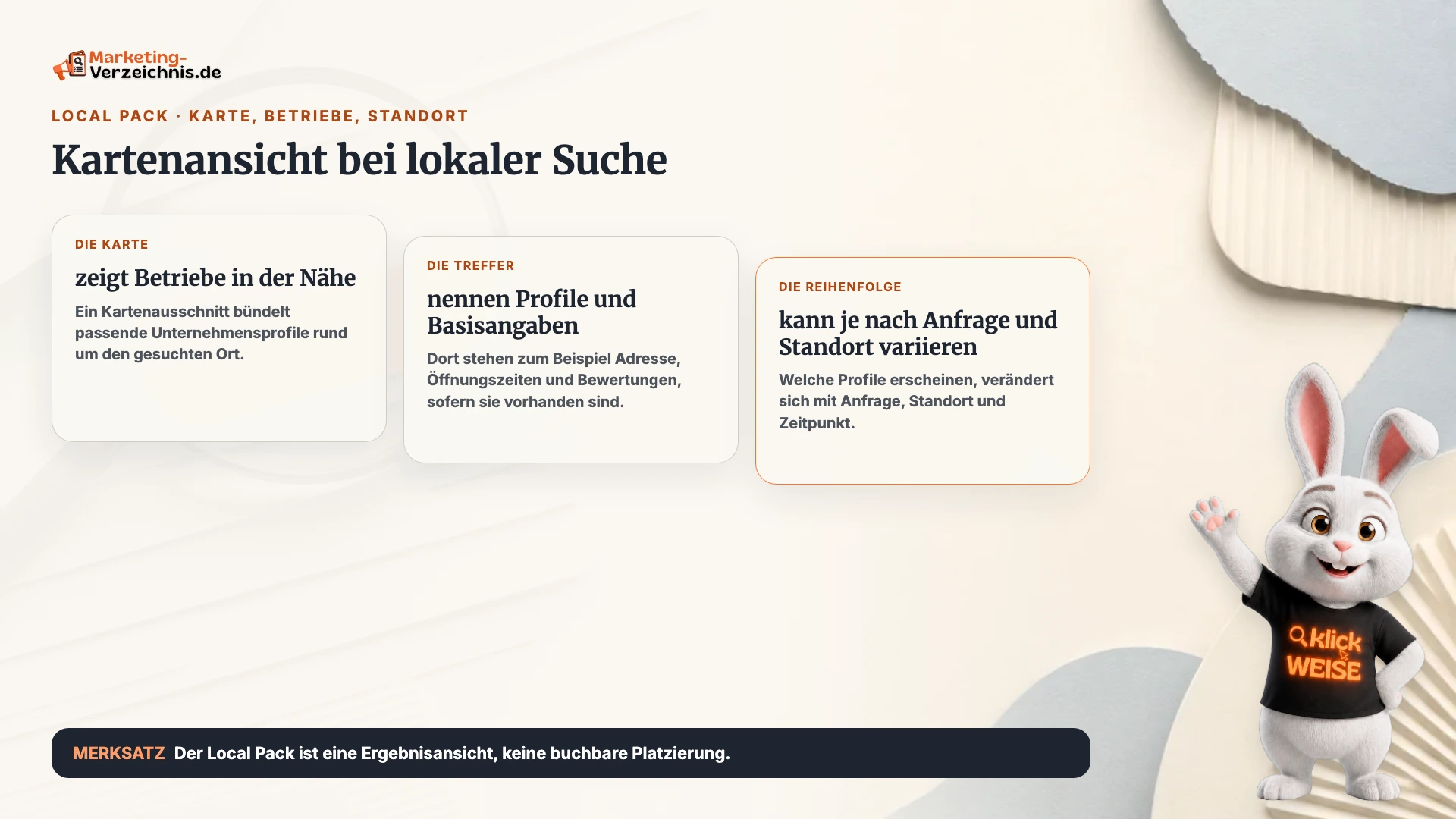 Local Pack einfach erklärt: Kartenansicht bei lokaler Suche