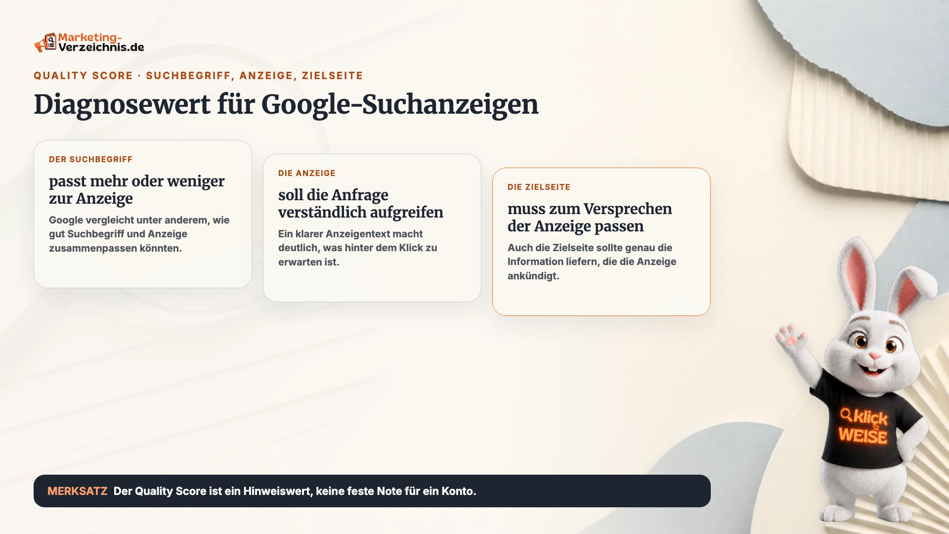 Quality Score einfach erklärt: Diagnosewert für Google-Suchanzeigen