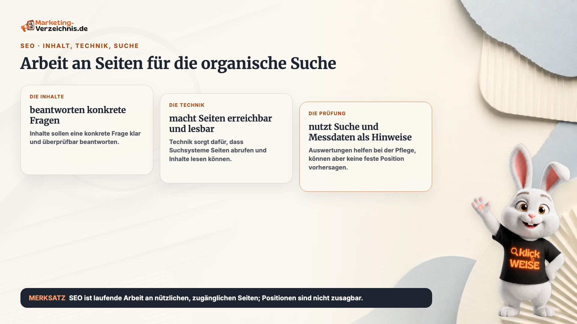 SEO einfach erklärt: Arbeit an Seiten für die organische Suche