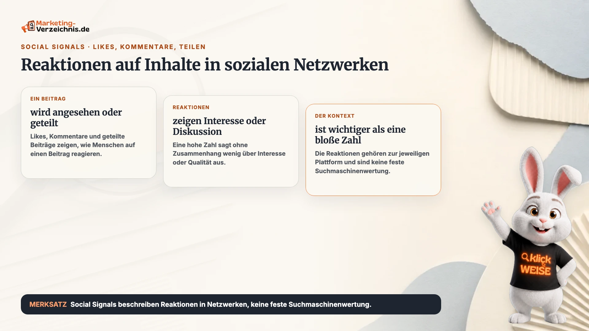 Social Signals einfach erklärt: Reaktionen auf Inhalte in sozialen Netzwerken