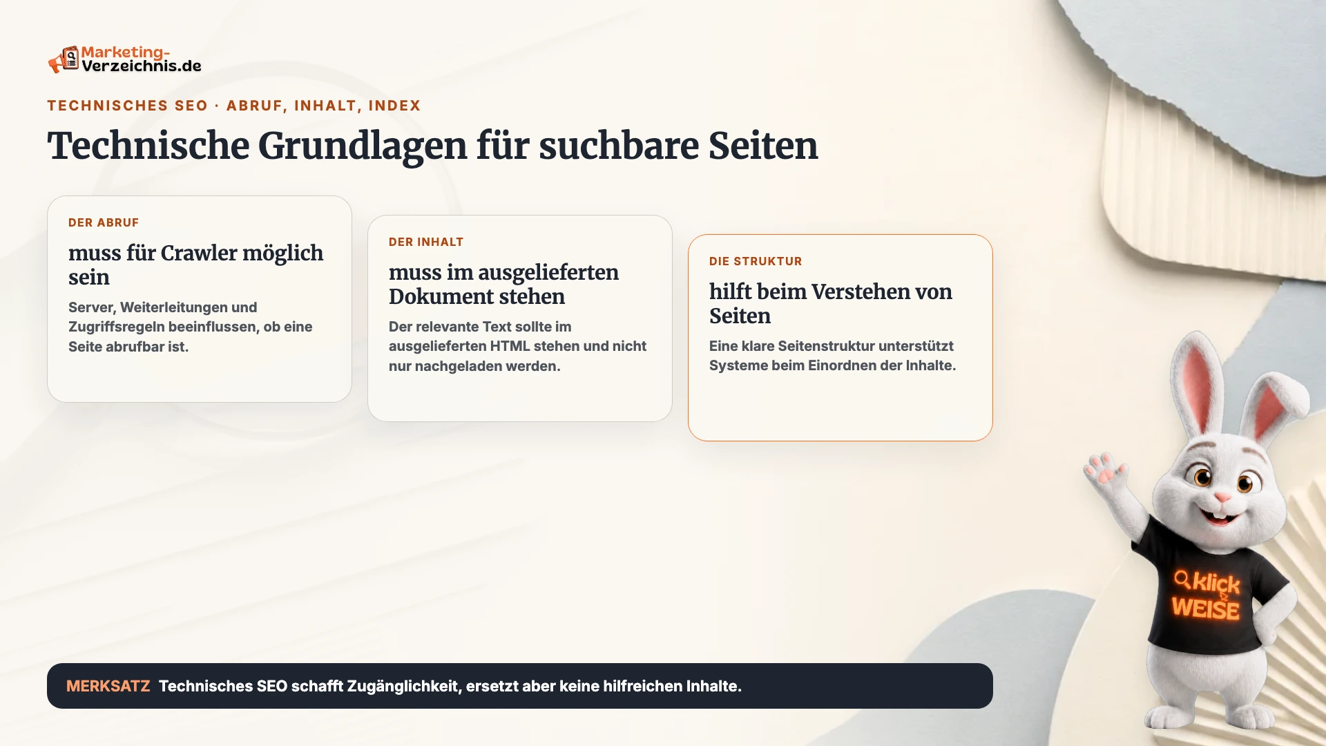 Technisches SEO einfach erklärt: Technische Grundlagen für suchbare Seiten
